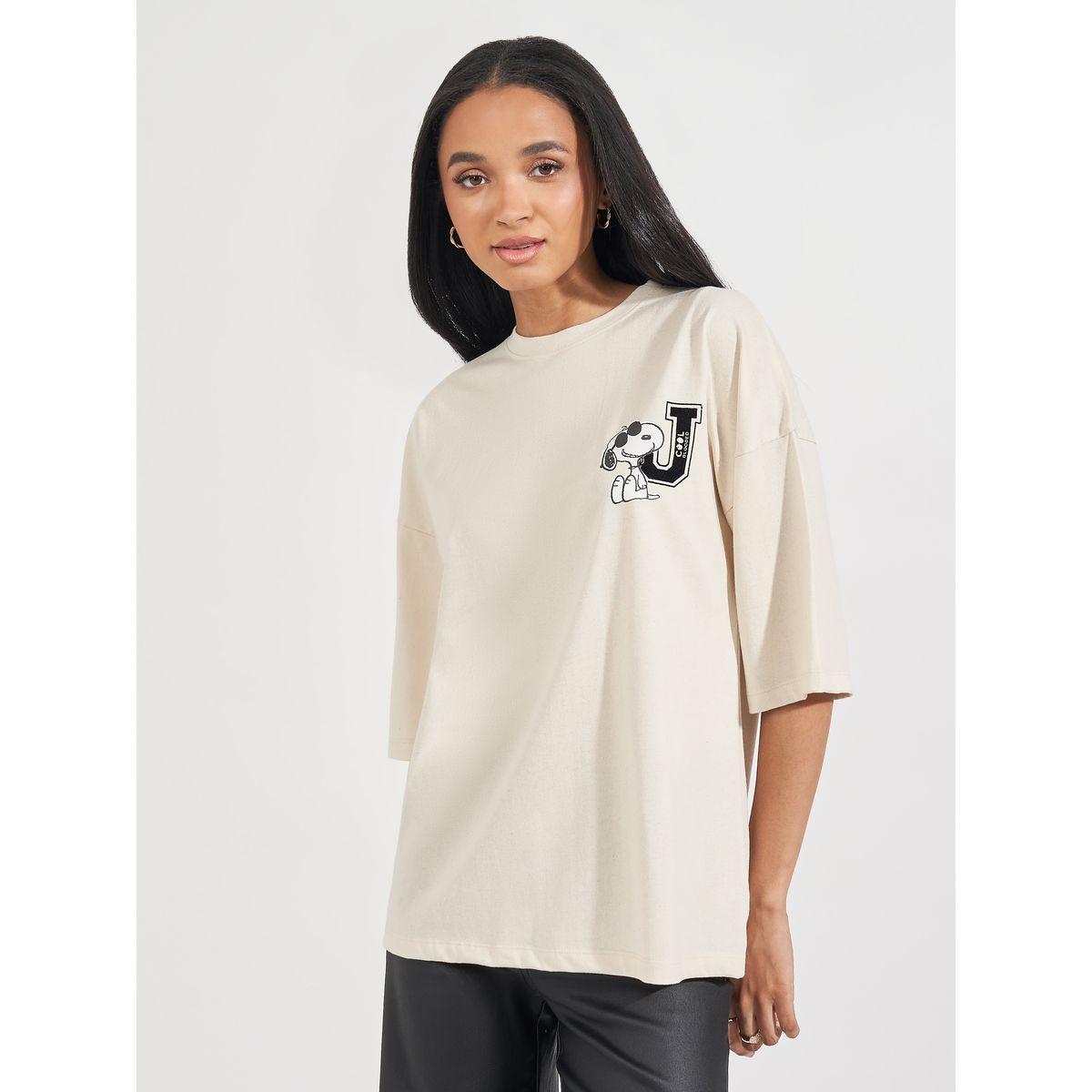 Styli Oversized Peanuts Cool Blooded Graphic T-Shirt-women-clothing-tshirts-image-3