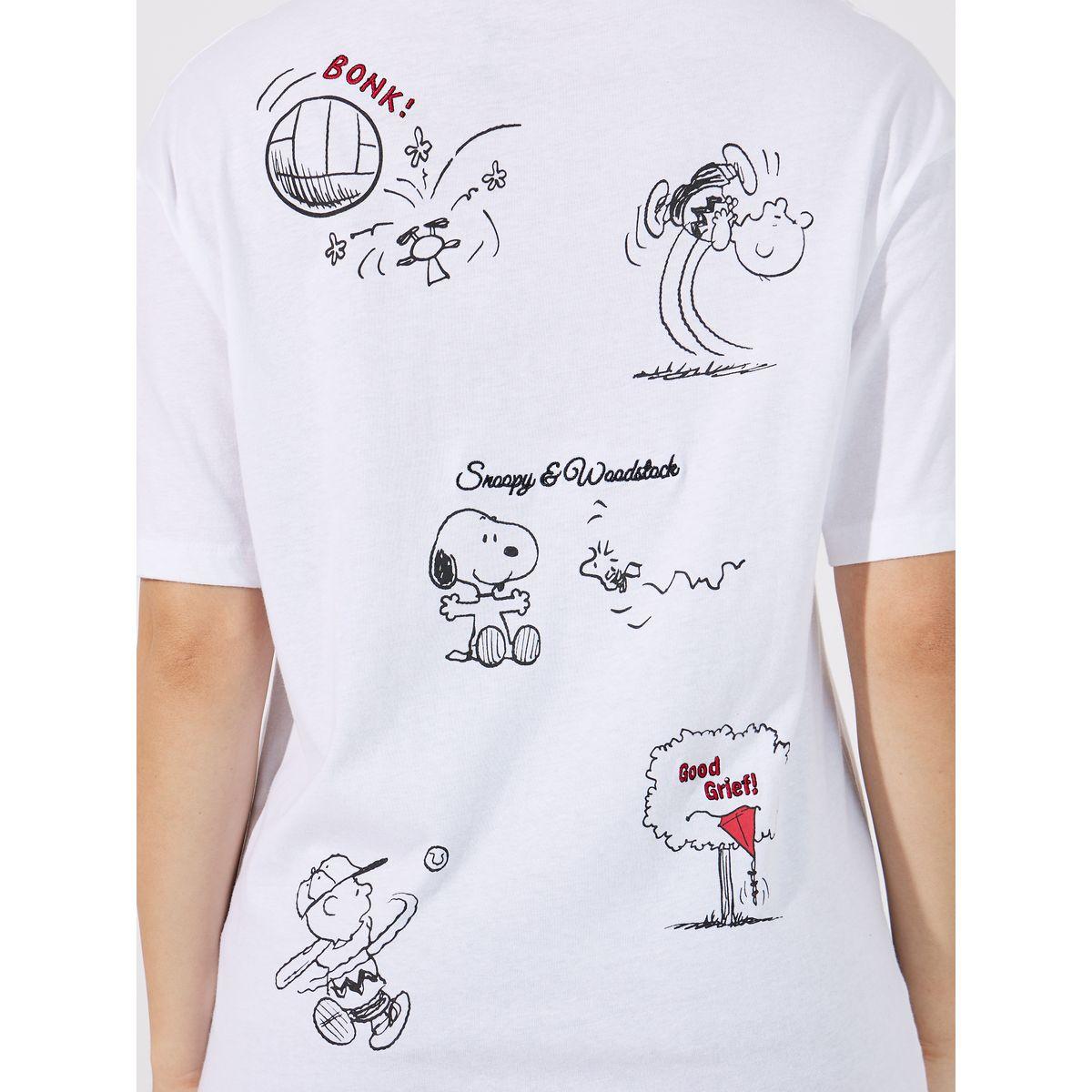 Styli Embroidered Peanuts Sketch Oversized T-Shirt-women-clothing-tshirts-image-4