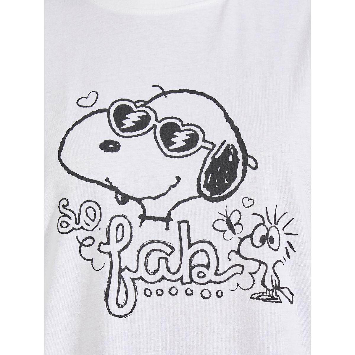 Styli Oversized Peanuts Fab Graphic T-Shirt with Dropped Shoulder-women-clothing-tshirts-image-4