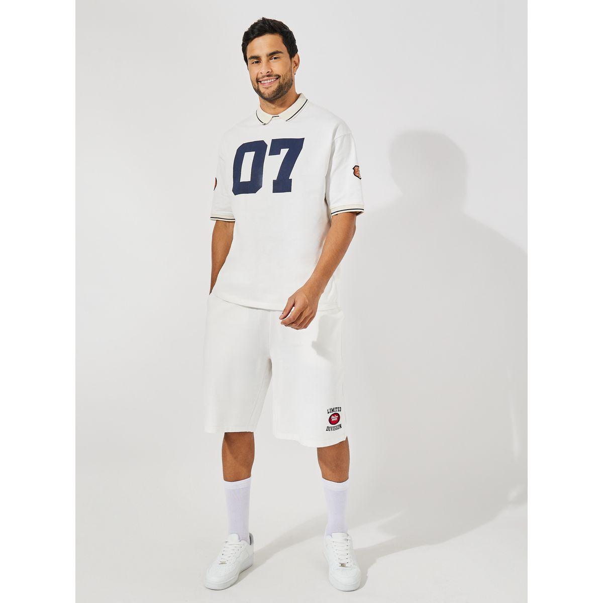 Styli Premium Terry Knit Oversize Polo & Varsity Shorts Co-Ords-men-clothing-coordsets-image-1