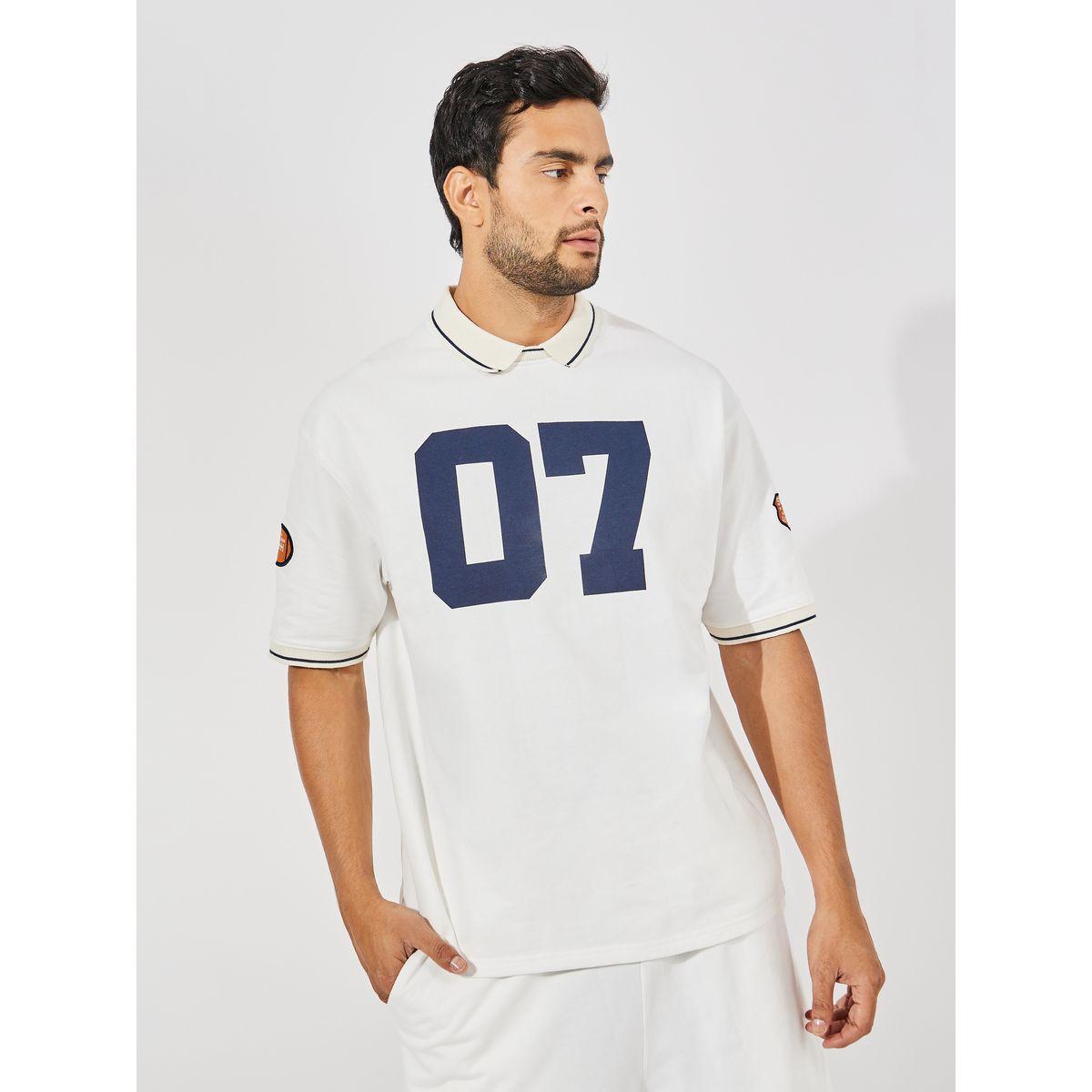 Styli Premium Terry Knit Oversize Polo & Varsity Shorts Co-Ords-men-clothing-coordsets-image-2