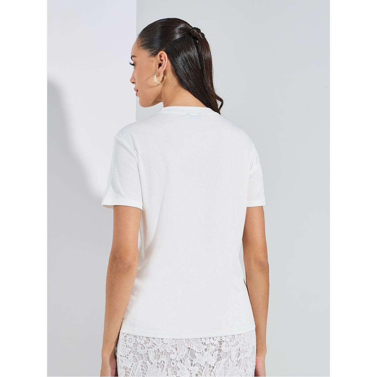 Styli Ribbed Embellished Pocket Round Neck T-Shirt-women-clothing-tshirts-image-5