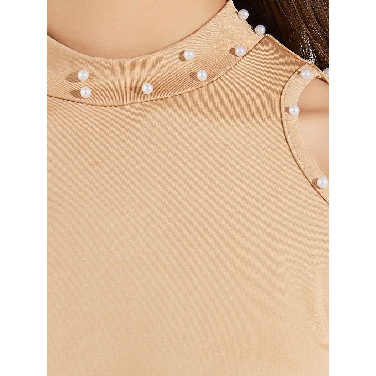Styli Embellished Cold Shoulder Sleeves T-Shirt-women-clothing-tshirts-image-3