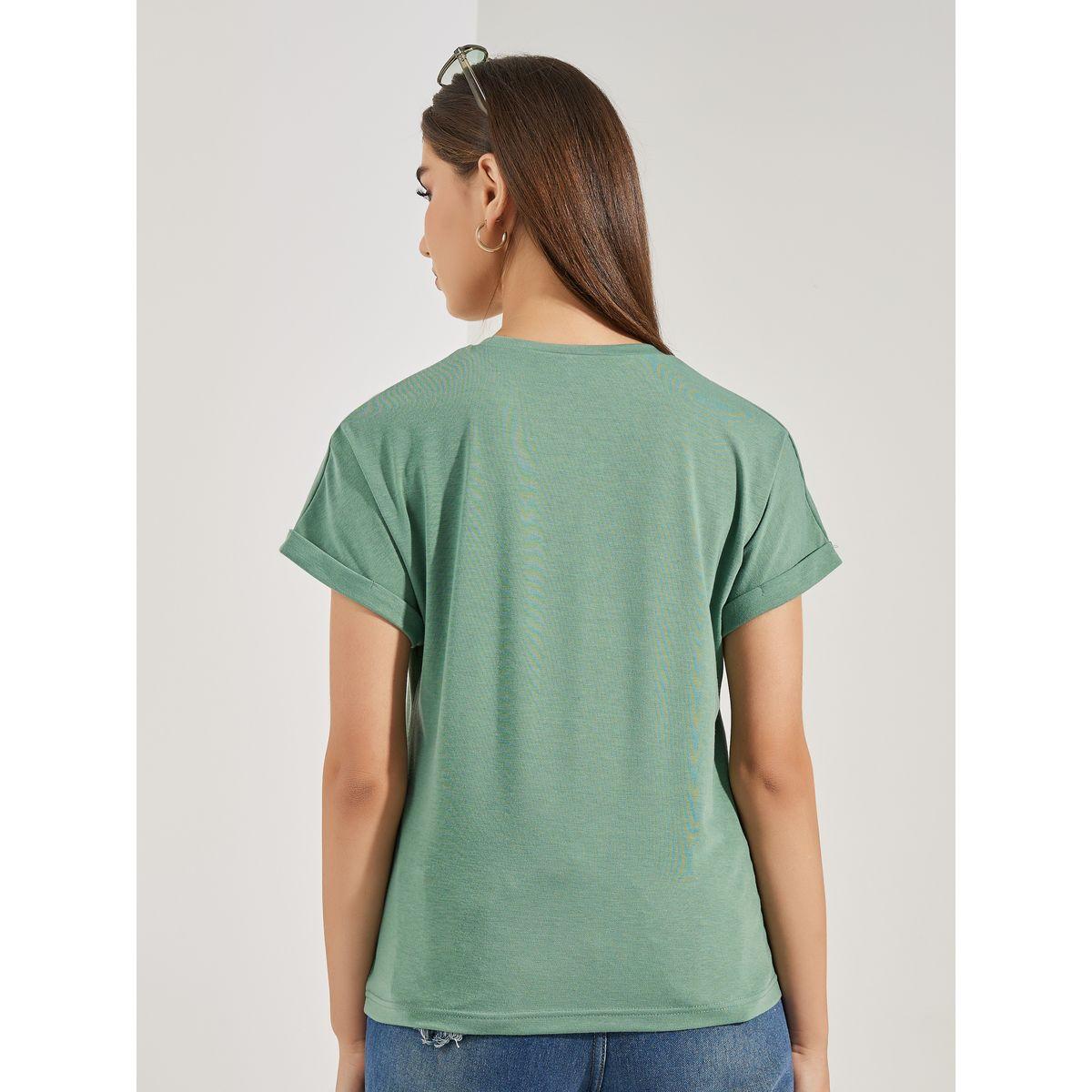 Styli Regular Fit Piping Detail Cap Sleeves T-Shirt-women-clothing-tshirts-image-6