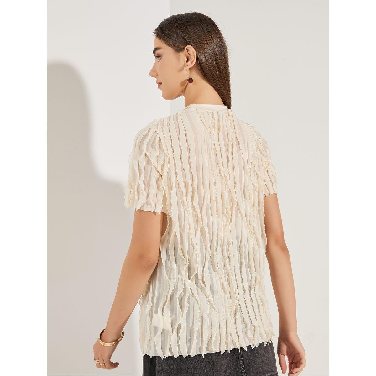 تيشيرت بقصة عادية وياقة دائرية-women-clothing-tshirts-image-5
