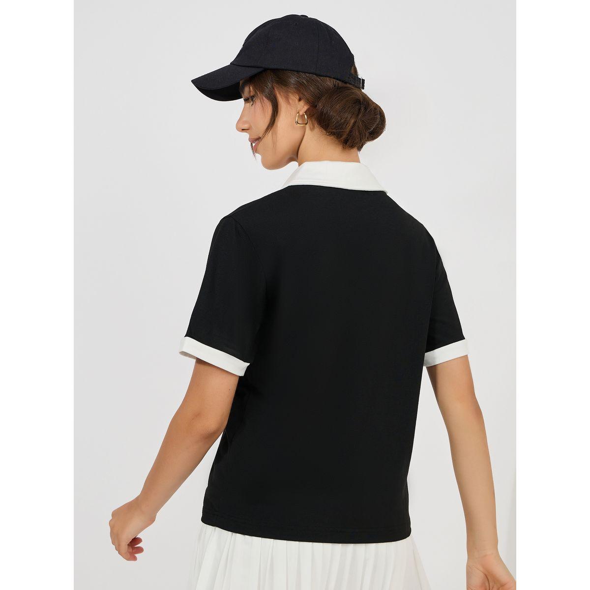 Styli Regular Fit Focus On The Good Embroidered Polo T-Shirt-women-clothing-tshirts-image-5