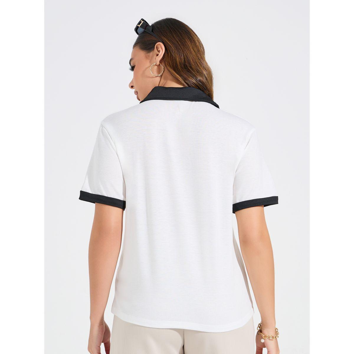 Styli Regular Fit Focus On The Good Embroidered Polo T-Shirt-women-clothing-tshirts-image-5