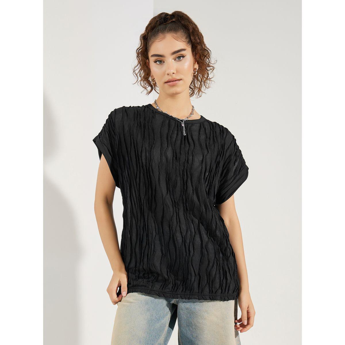 تيشيرت فضفاض بياقة دائرية-women-clothing-tshirts-image-1