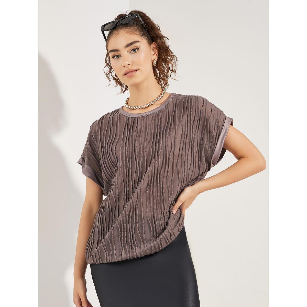 تيشيرت فضفاض بياقة دائرية-women-clothing-tshirts-image-1