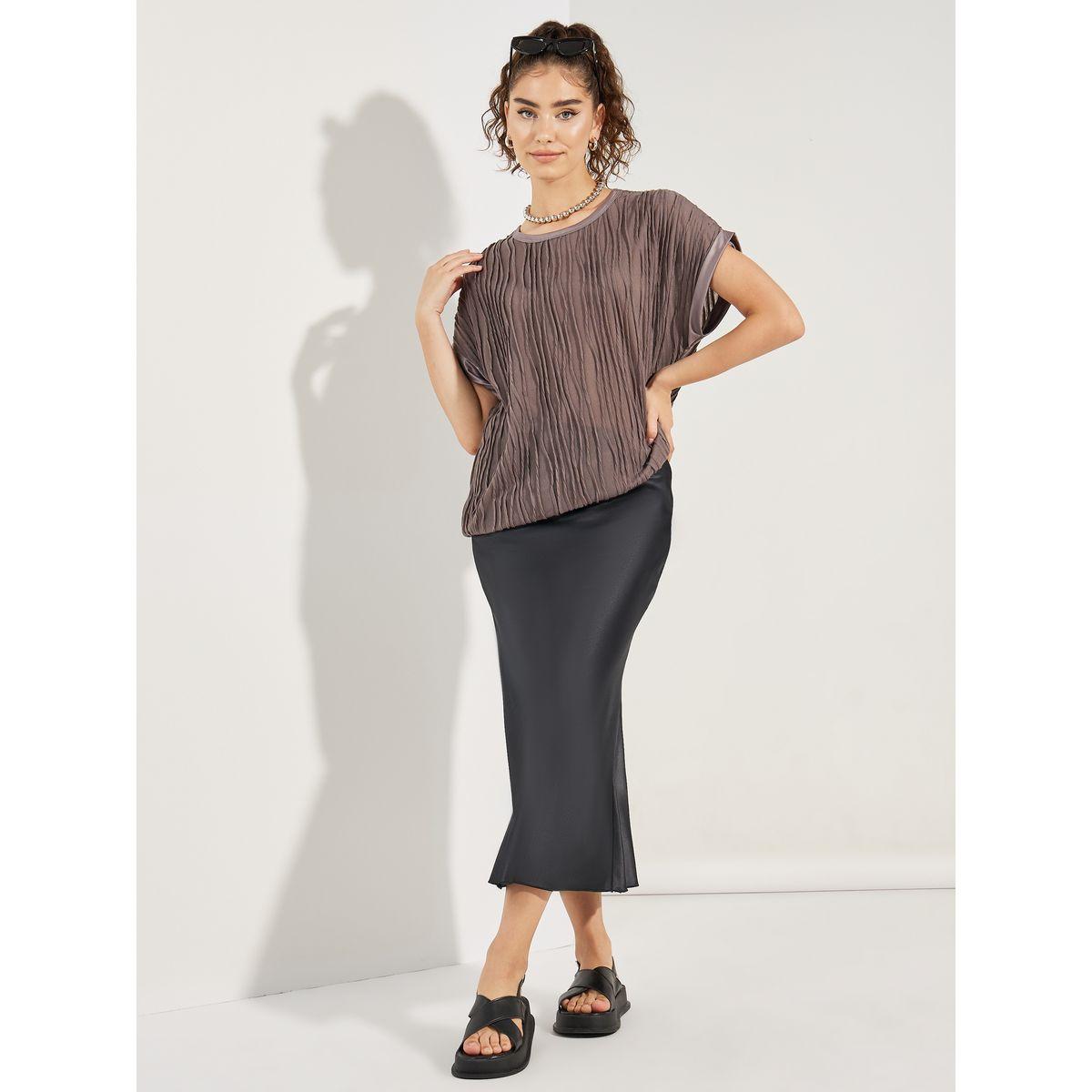 Styli Oversized Textured Round Neck T-Shirt-women-clothing-tshirts-image-3