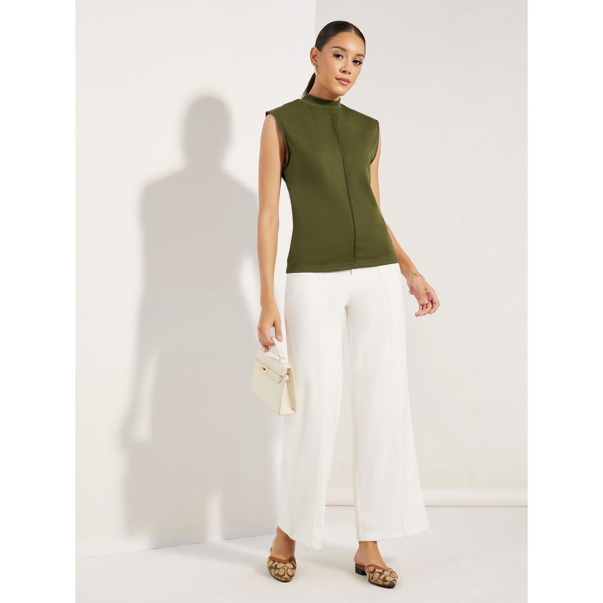 Styli Solid Sleeveless High Neck T-Shirt-women-clothing-tshirts-image-3