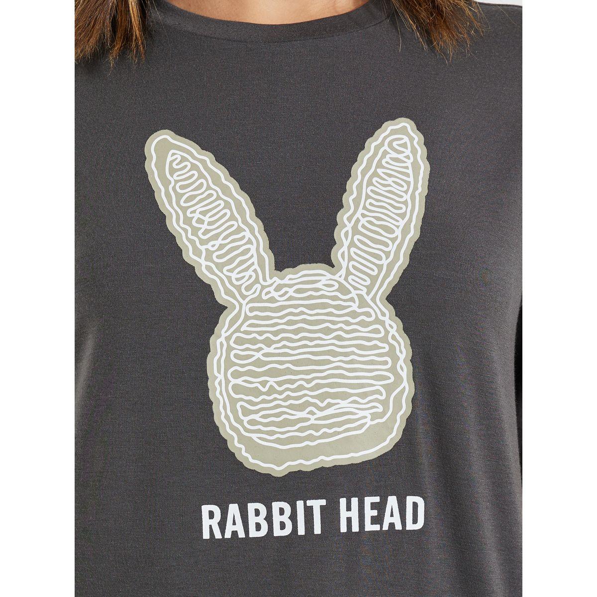 Styli Oversized Rabbit Graphic T-Shirt with Dropped Shoulder-women-clothing-tshirts-image-4