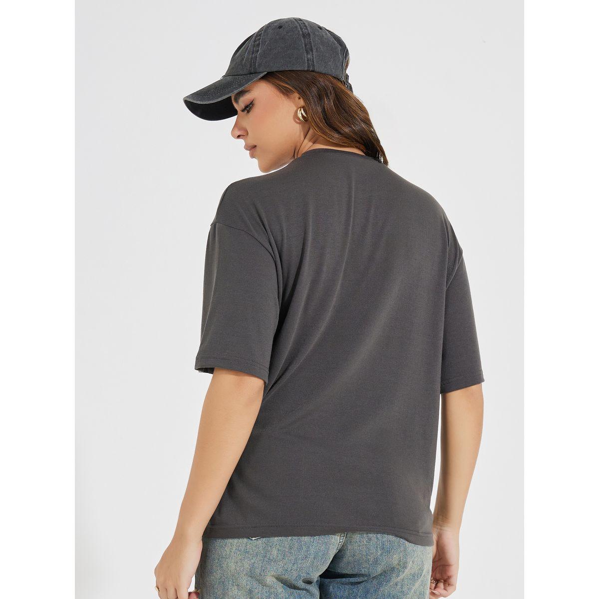 تيشيرت فضفاض بطبعة جرافيك واكمام منخفضة-women-clothing-tshirts-image-5