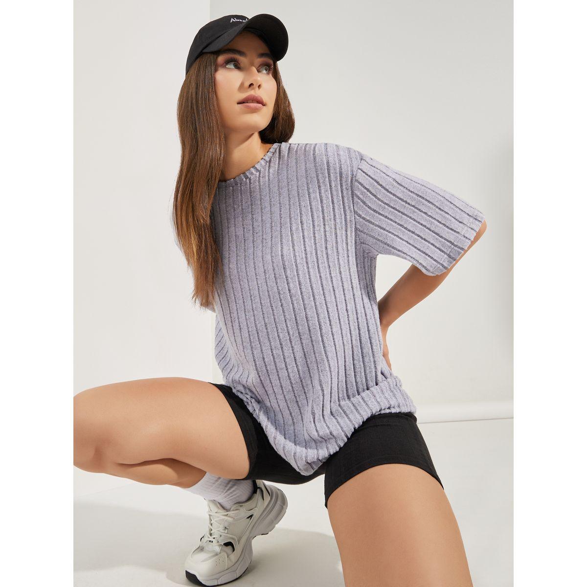 Styli Oversized Soft Touch Ribbed T-Shirt-women-clothing-tshirts-image-1