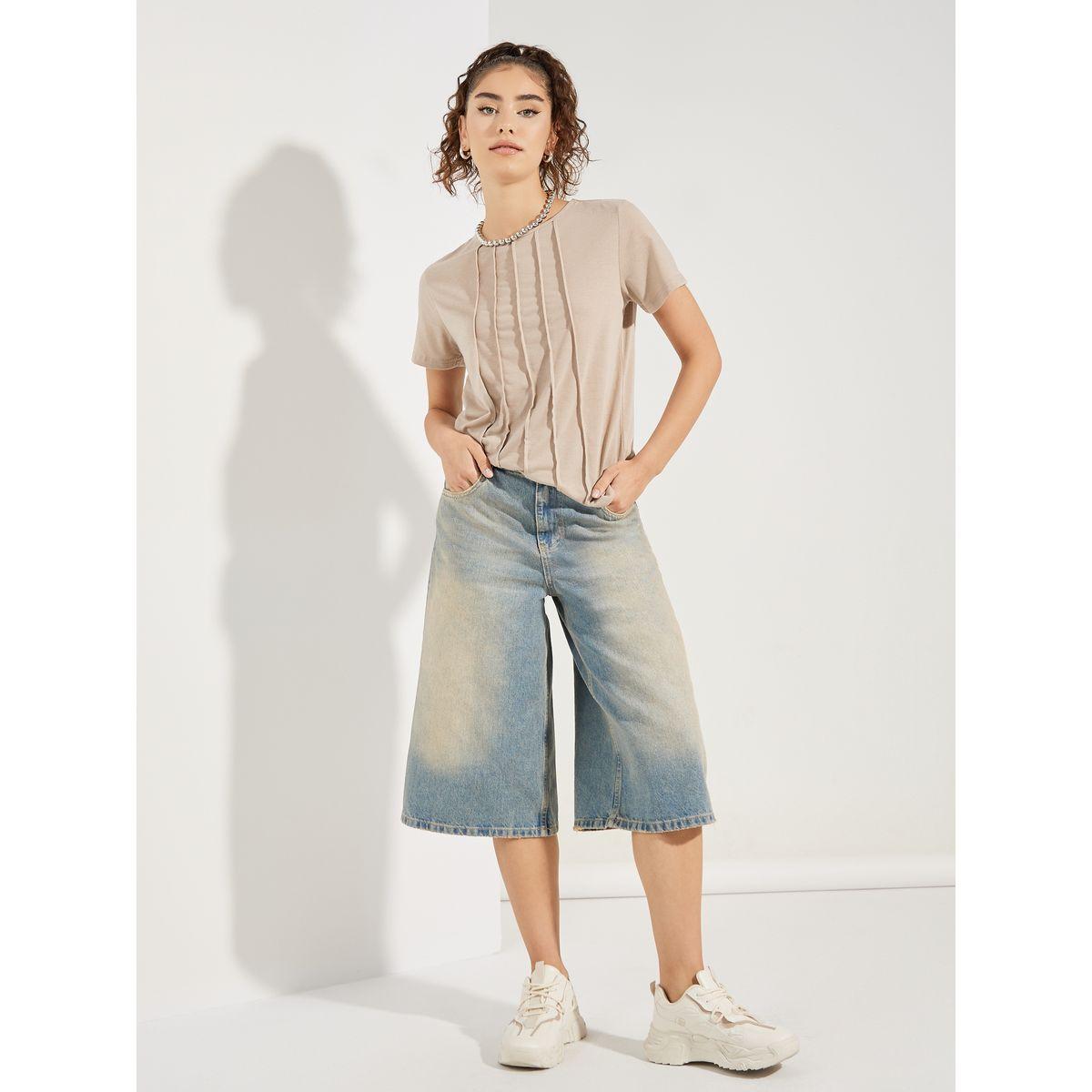 Styli Regular Fit Pintuck Detail T-Shirt-women-clothing-tshirts-image-2