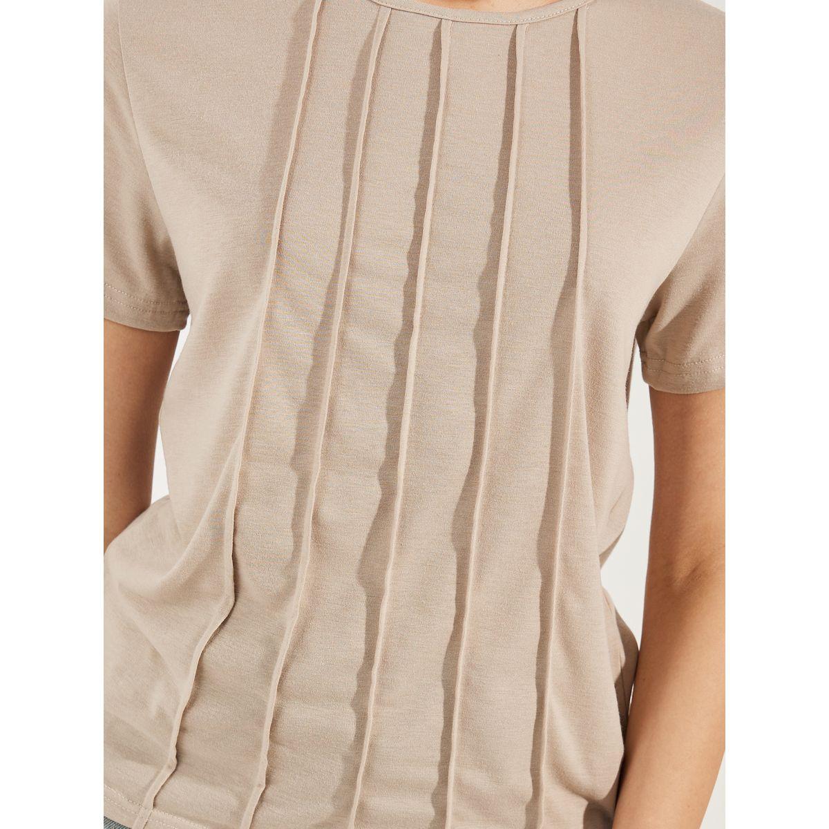 Styli Regular Fit Pintuck Detail T-Shirt-women-clothing-tshirts-image-3