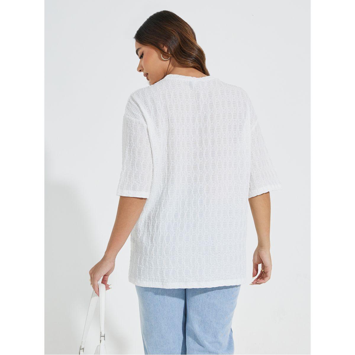 تيشيرت فضفاض بياقة دائرية واكتاف منخفضة-women-clothing-tshirts-image-5