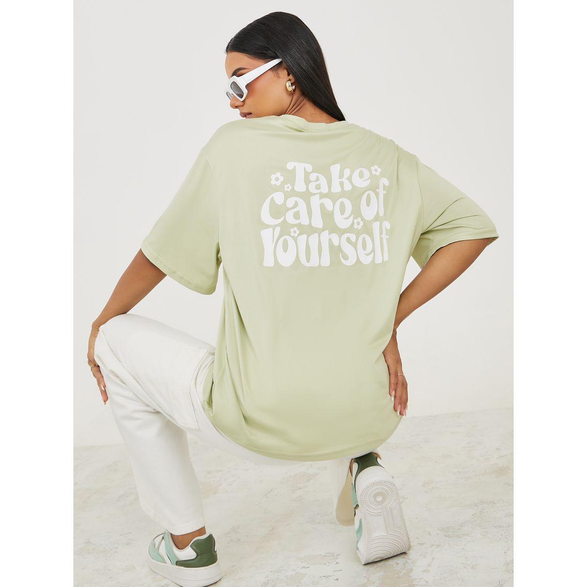 Styli Oversized Back Slogan Print Drop Shoulder T-Shirt-women-clothing-tshirts-image-1