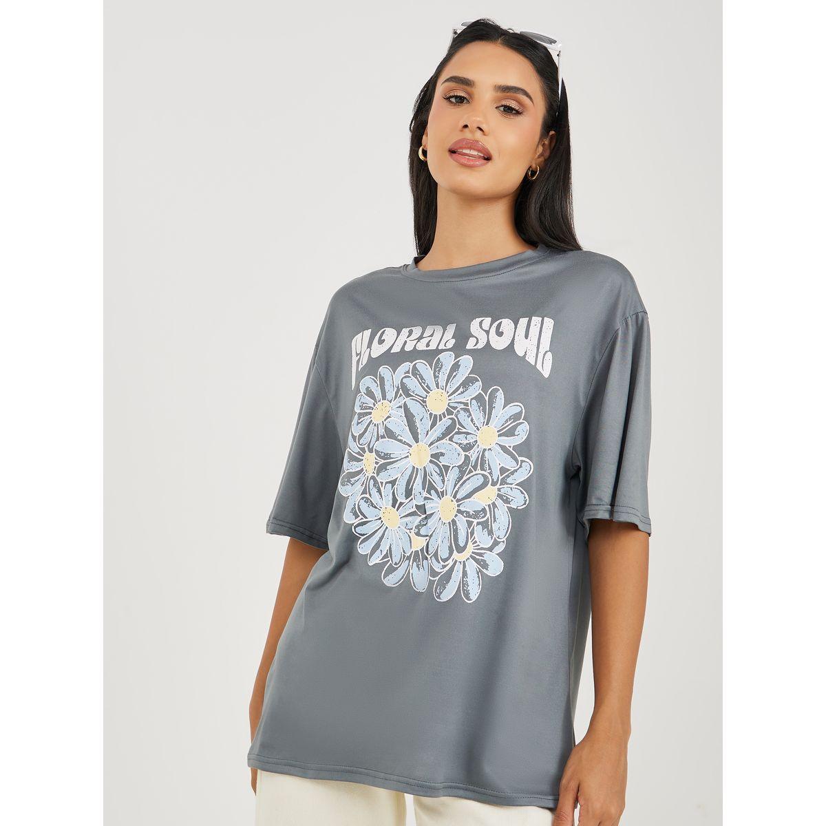 Styli Oversized Front Floral Print T-Shirt-women-clothing-tshirts-image-1