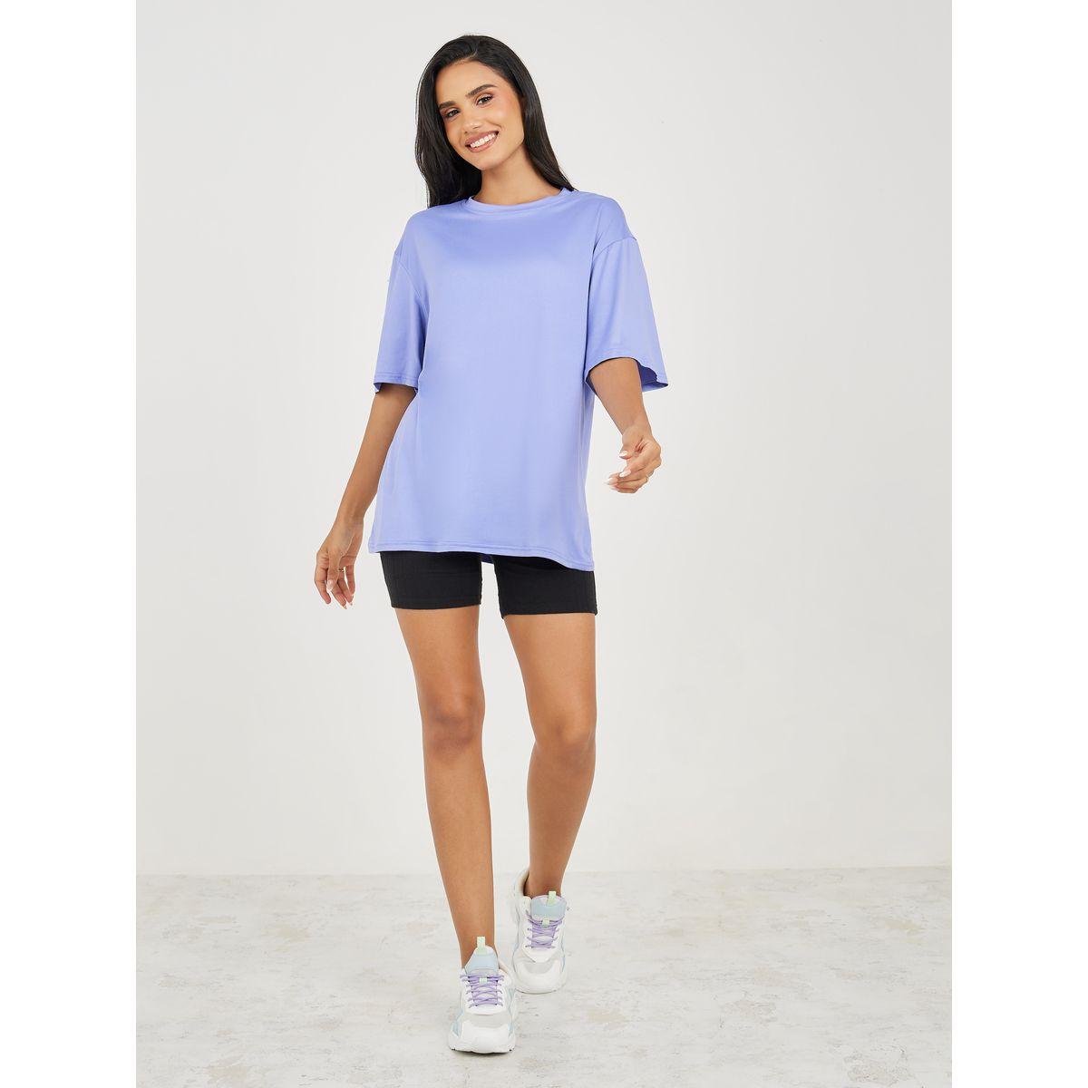 Styli Oversized Basic Solid T-Shirt-women-clothing-tshirts-image-2