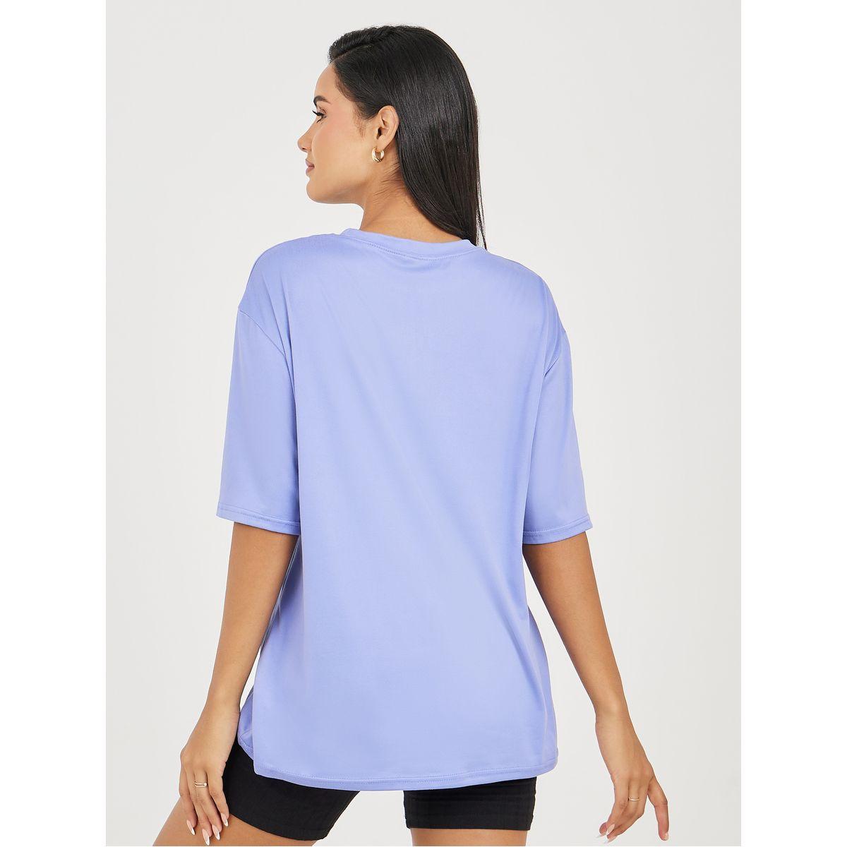 تيشيرت سادة فضفاض باكمام قصيرة-women-clothing-tshirts-image-4