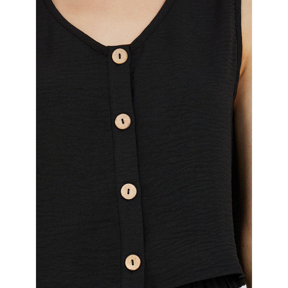 بنطال بارجل مستقيمة وجاكيت فيست بازرار-women-clothing-coordsets-image-4