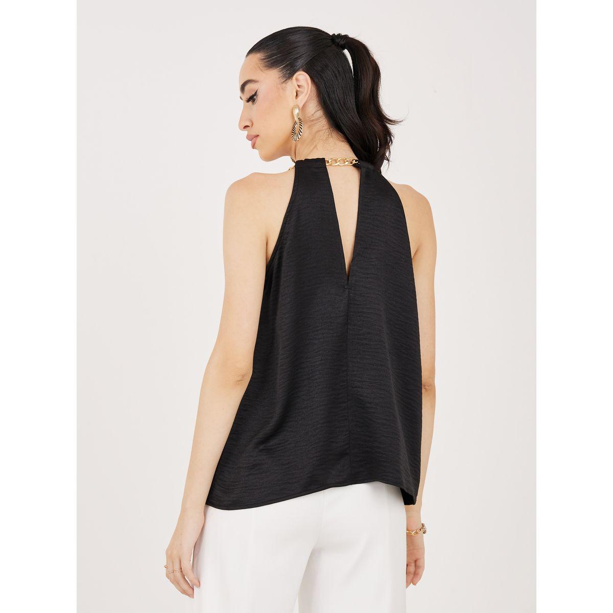 بلوزة بياقة هولتر وسلسلة مع شق-women-clothing-shirtsandblouses-blouses-image-5