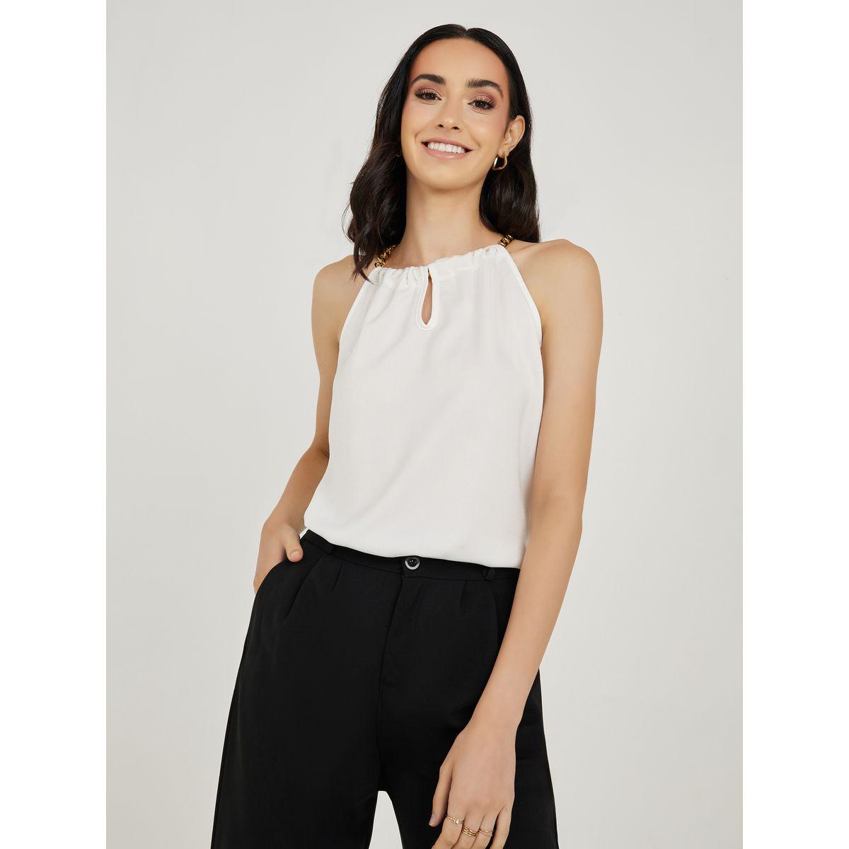 بلوزة هولتر بلا اكمام مع سلسلة-women-clothing-shirtsandblouses-blouses-image-1