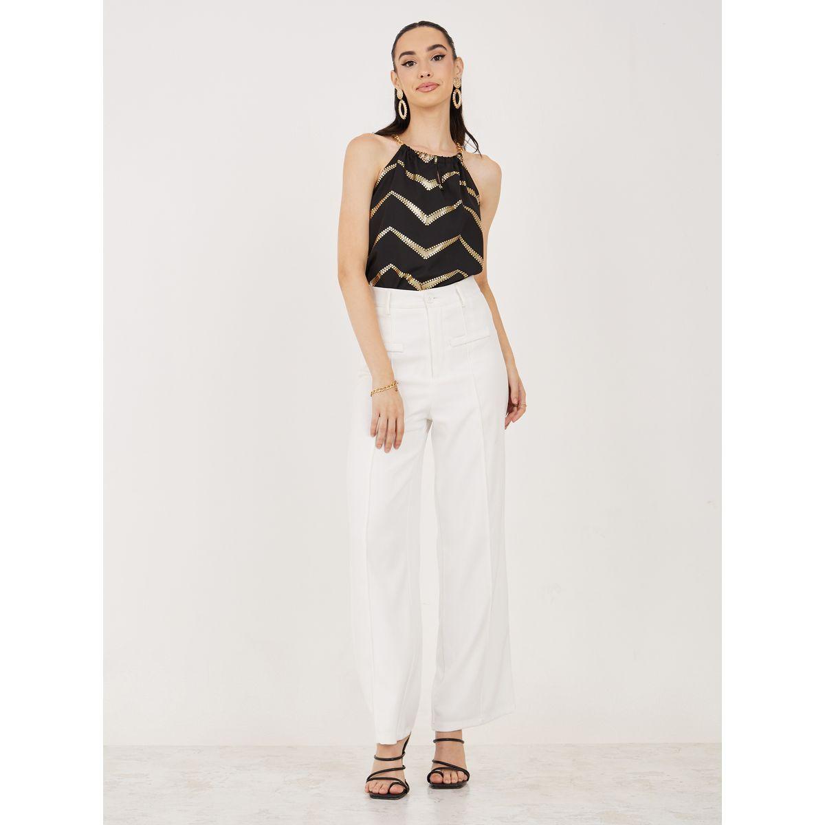 بلوزة بطبعة فويل وياقة هولتر مع سلسلة-women-clothing-shirtsandblouses-blouses-image-3