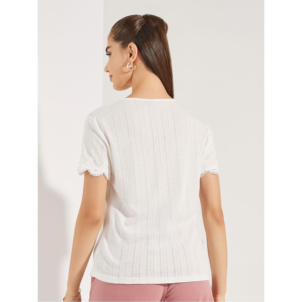 بلوزة بياقة دائرية وتفاصيل دانتيل-women-clothing-shirtsandblouses-blouses-image-5