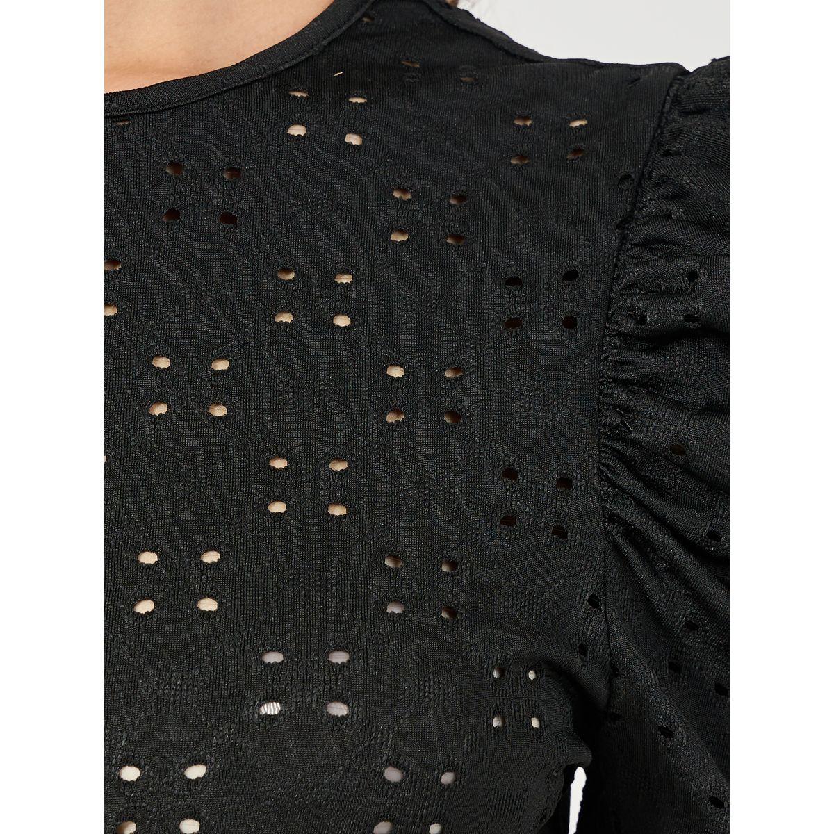 Styli Schiffli Bodysuit with Puff Sleeves-women-clothing-tshirts-image-4