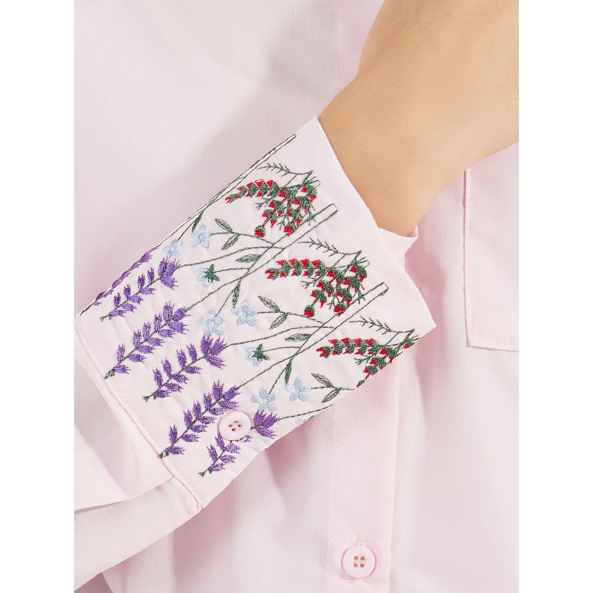 بلوزة بتفاصيل مُطرّزة مع اكمام طويلة مكبلة-women-clothing-shirtsandblouses-shirts-image-4