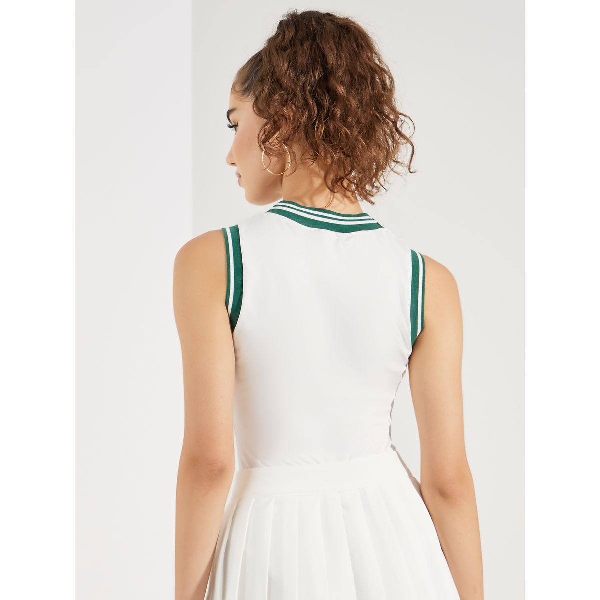 Styli Varsity Rib Detail V Neck Knitted Bodysuit-women-clothing-tshirts-image-5