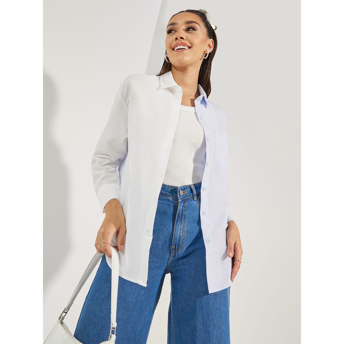 Styli Oversized Color Block Longline Shirt-women-clothing-shirtsandblouses-shirts-image-1