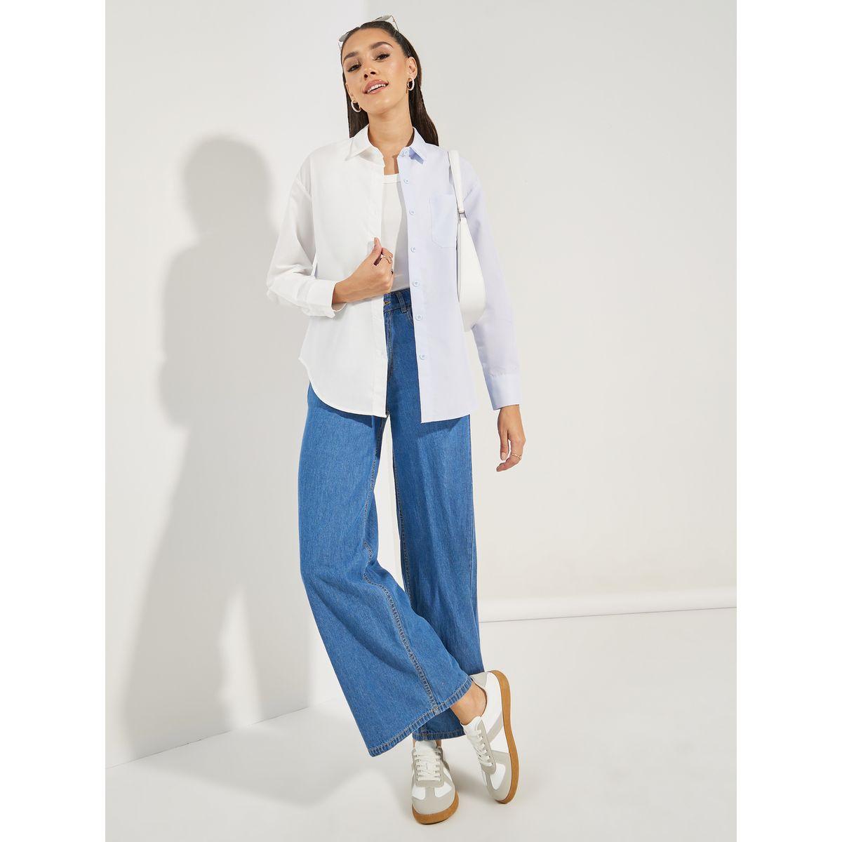 Styli Oversized Color Block Longline Shirt-women-clothing-shirtsandblouses-shirts-image-2