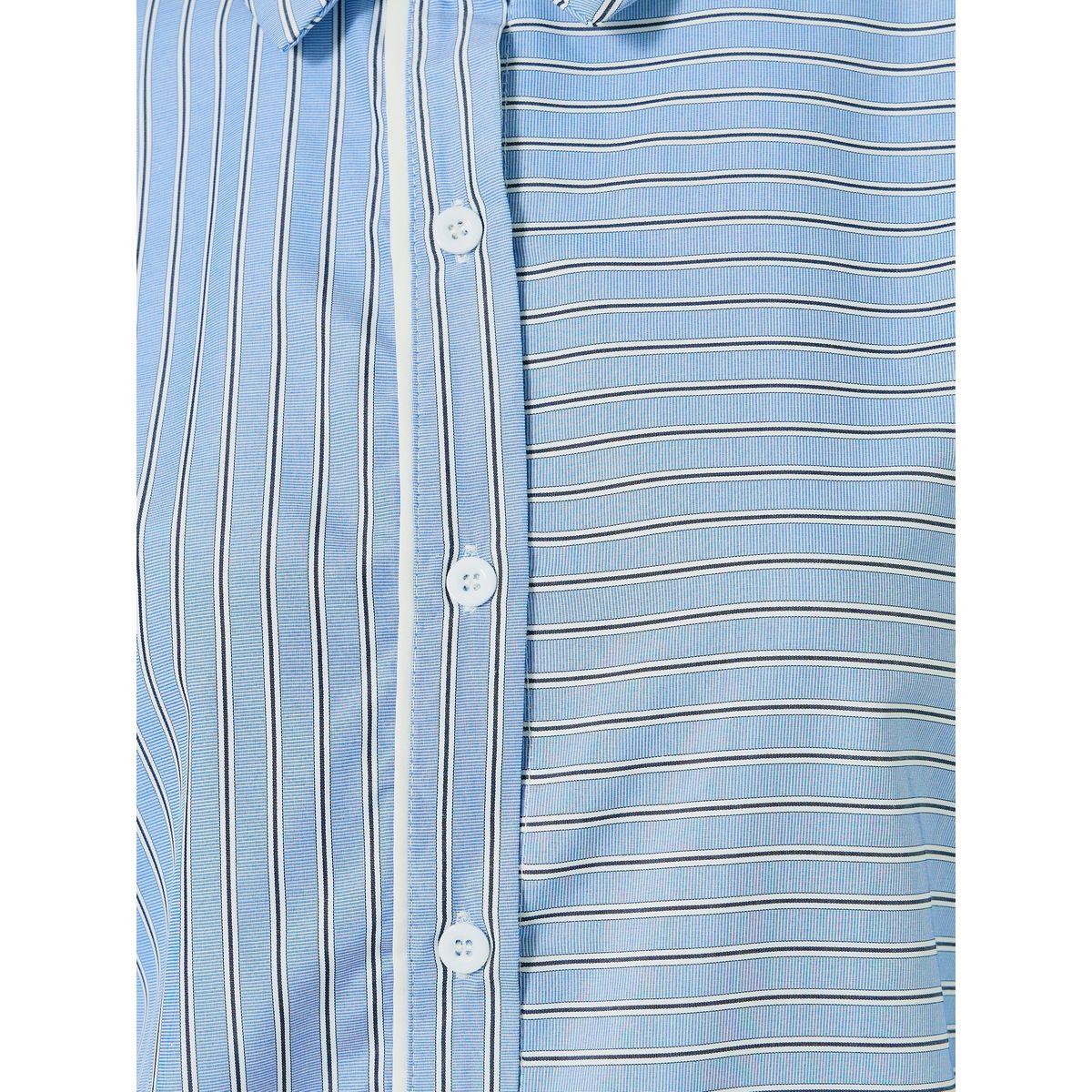 Styli Striped Regular Fit Shirt with Solid Contrast Cuffs Detail-women-clothing-shirtsandblouses-shirts-image-5