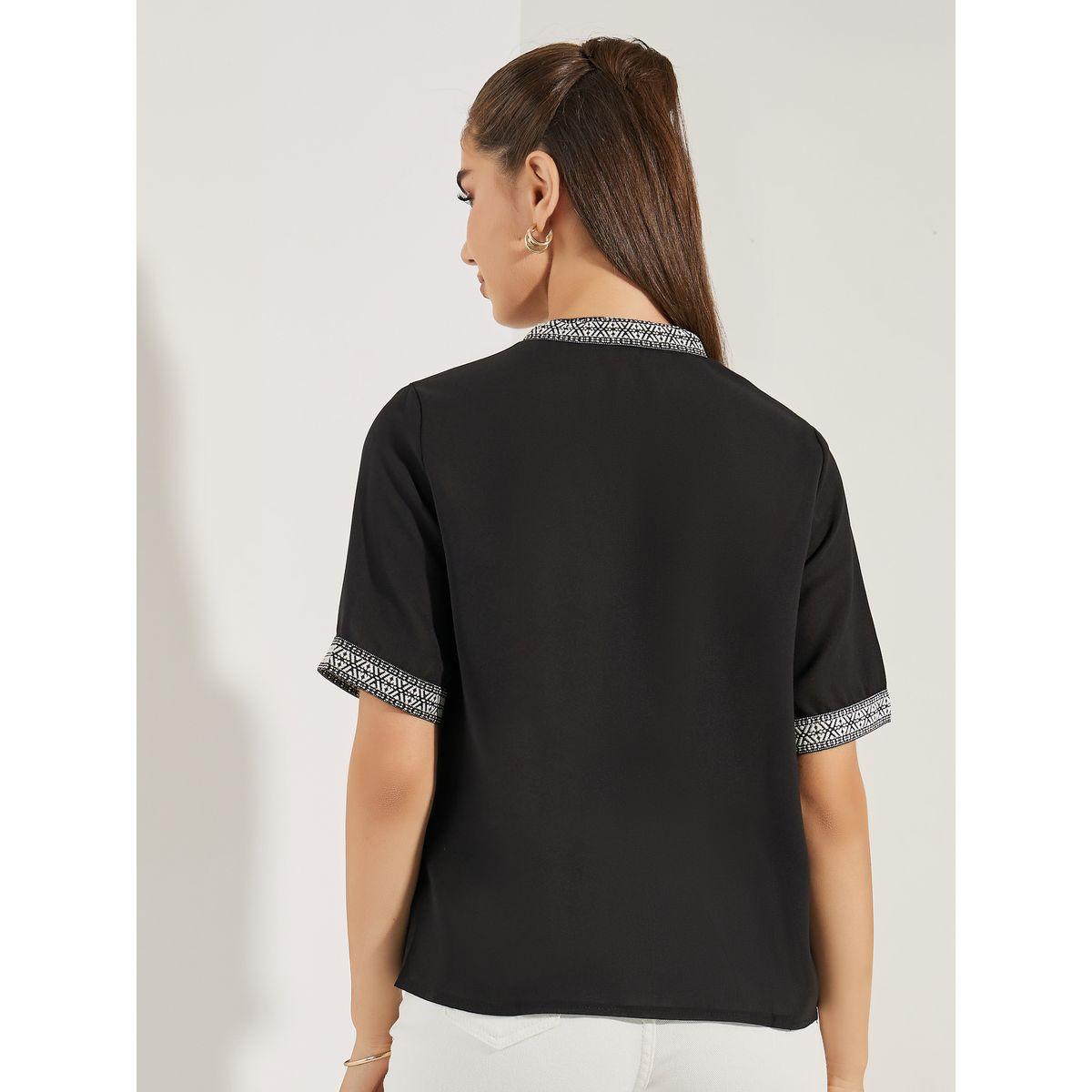 Styli Embroidered Taping Detail Boxy Top-women-clothing-shirtsandblouses-blouses-image-4