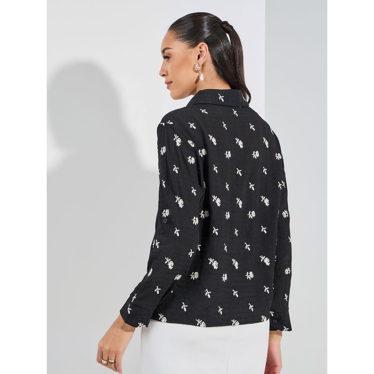 بلوزة باكمام طويلة مكبلة مع تفاصيل مُطرّزة وازرار-women-clothing-shirtsandblouses-shirts-image-5