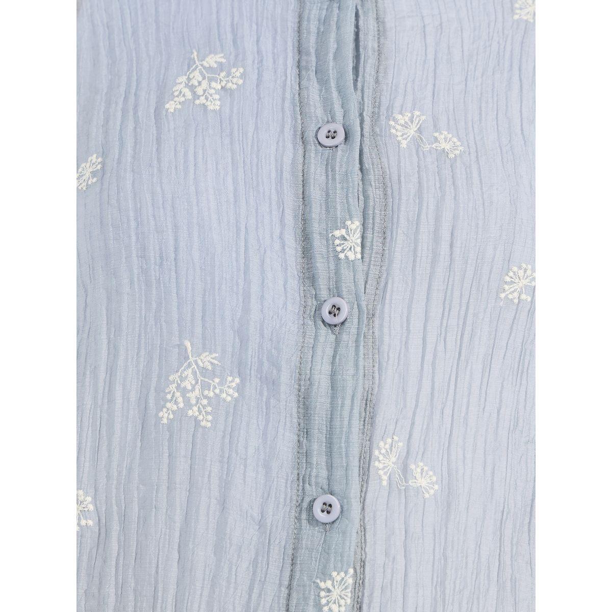 Styli Embroidered Detail Button Down Shirt with Cuffed Sleeve-women-clothing-shirtsandblouses-shirts-image-4