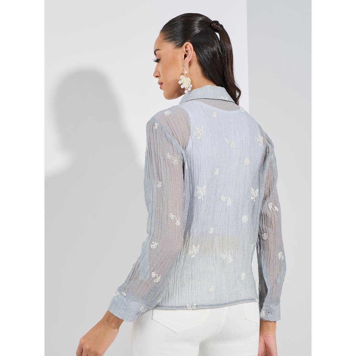 بلوزة باكمام طويلة مكبلة مع تفاصيل مُطرّزة وازرار-women-clothing-shirtsandblouses-shirts-image-5