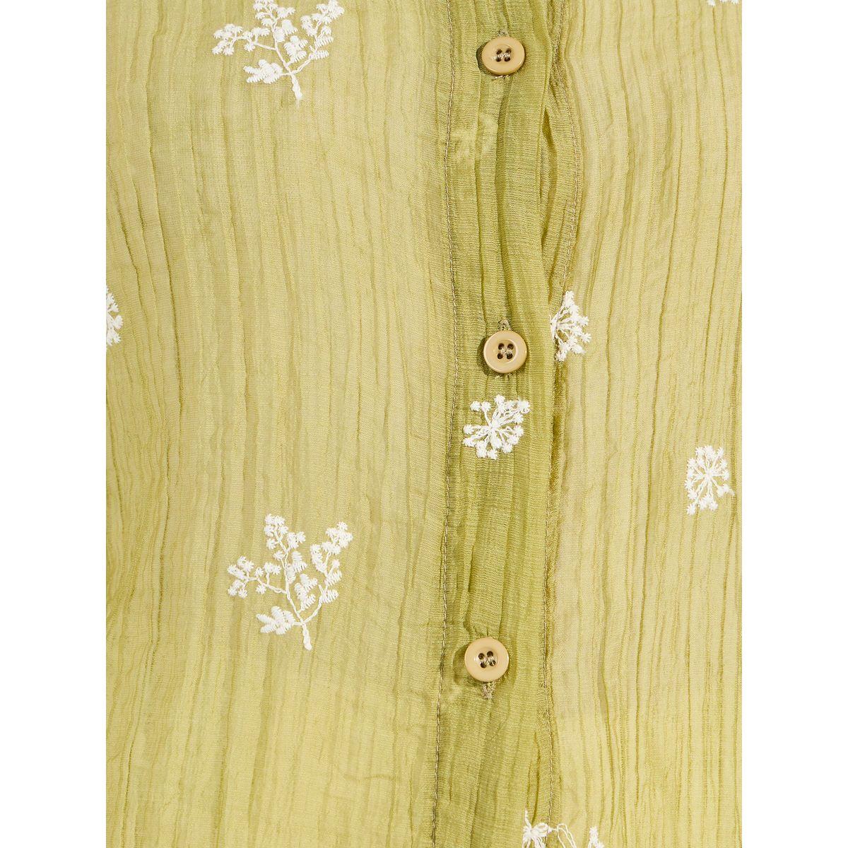 Styli Embroidered Detail Button Down Shirt with Cuffed Sleeve-women-clothing-shirtsandblouses-shirts-image-4
