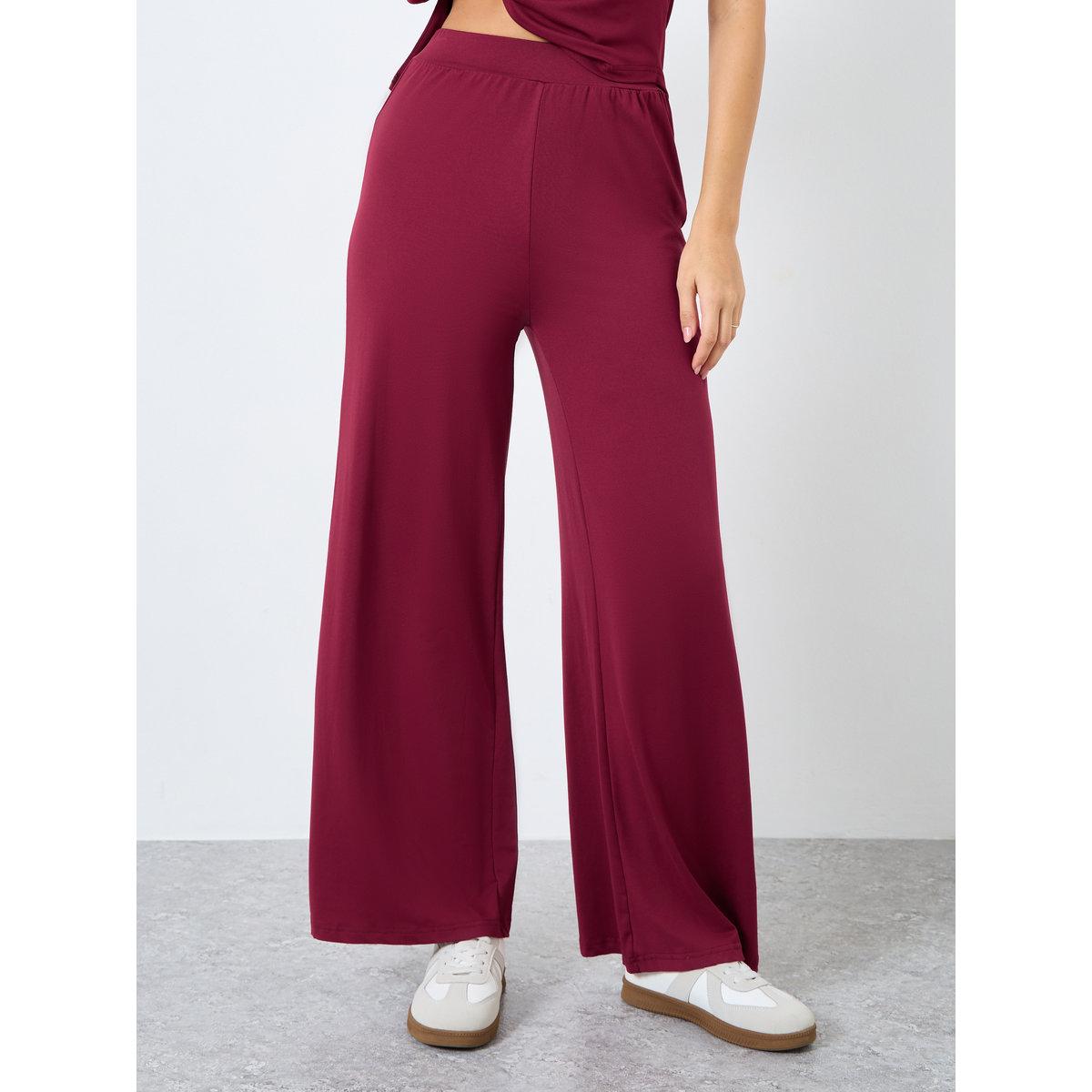 Styli Asymmetric Hem Button Detail Knit Top and Jogger Co-Ords-women-clothing-coordsets-image-4