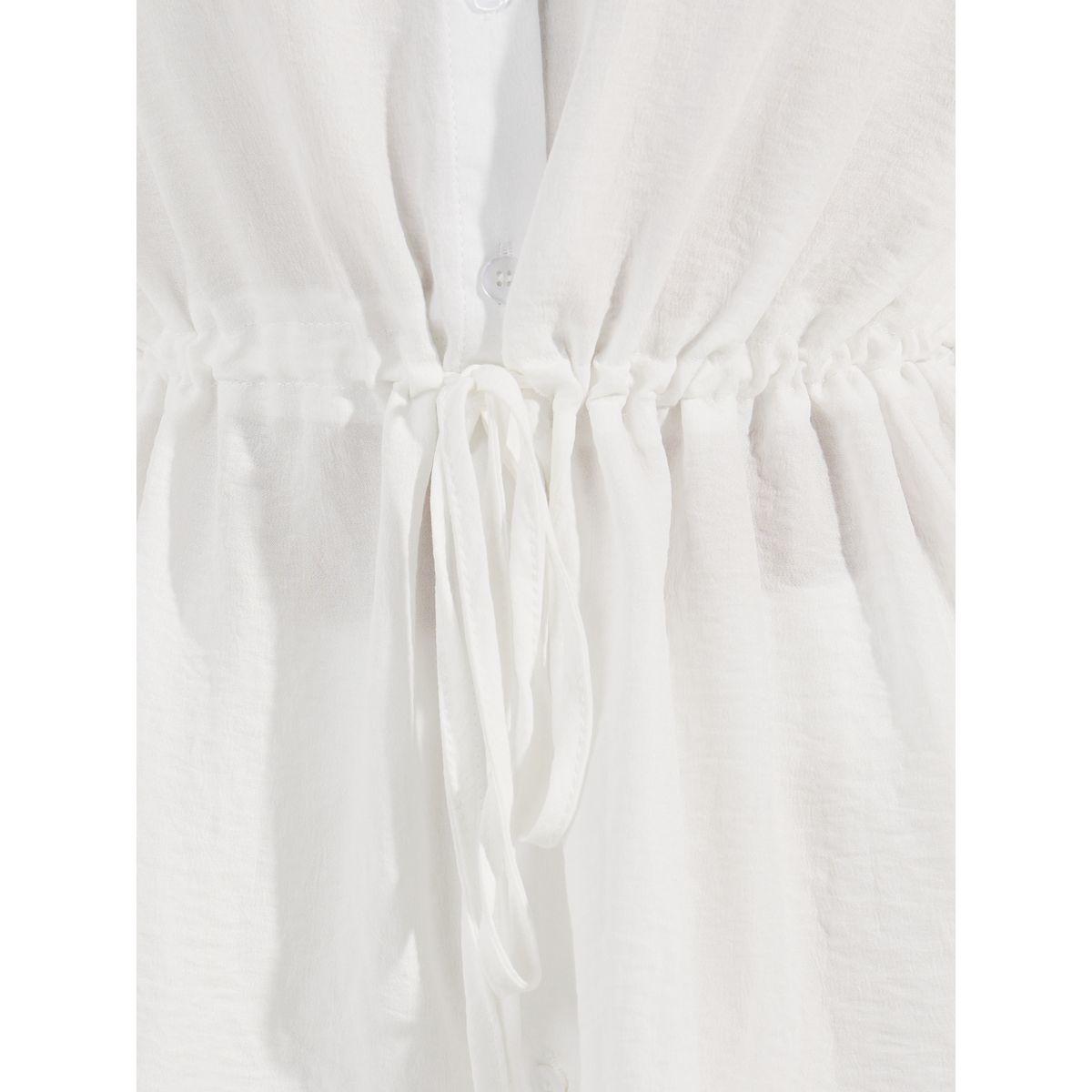 Styli Longline Ruched Waist Shirt & Wide Leg Pants Modest Set-women-arabicclothing-sets-image-3