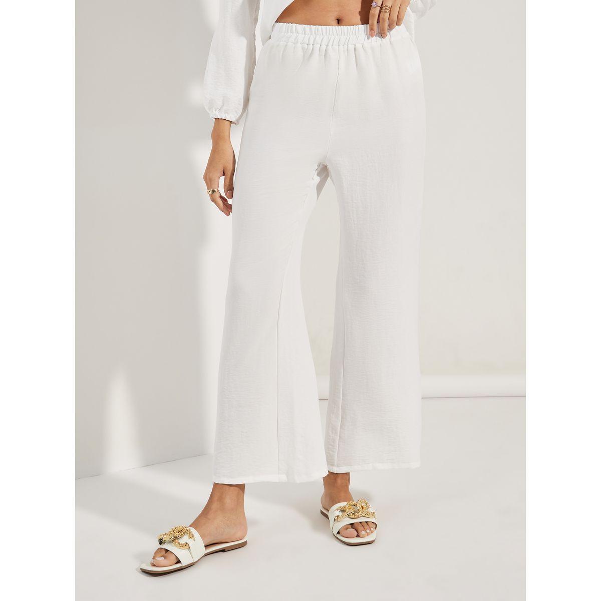 Styli Longline Ruched Waist Shirt & Wide Leg Pants Modest Set-women-arabicclothing-sets-image-4