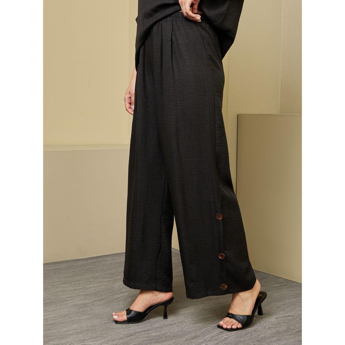 Styli Oversized Short Sleeve Top with Wide Leg Pants Modest Set-women-arabicclothing-sets-image-8