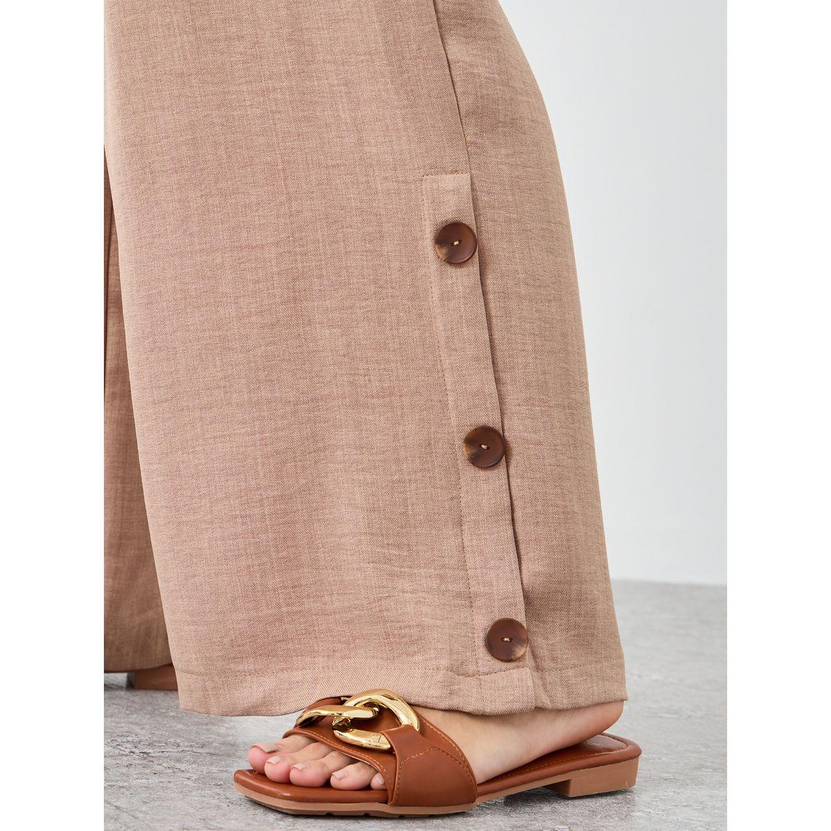 Amirah X Styli Oversized Short Sleeve Top and Wide Leg Pants Modest Set-women-clothing-coordsets-image-5