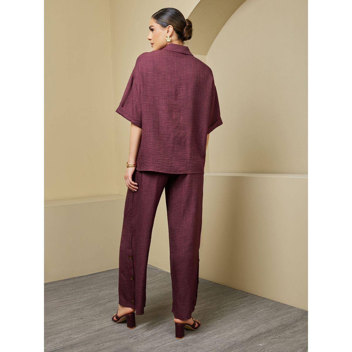 Amirah X Styli Oversized Short Sleeve Top with Wide Leg Pants Modest Set-women-arabicclothing-sets-image-7
