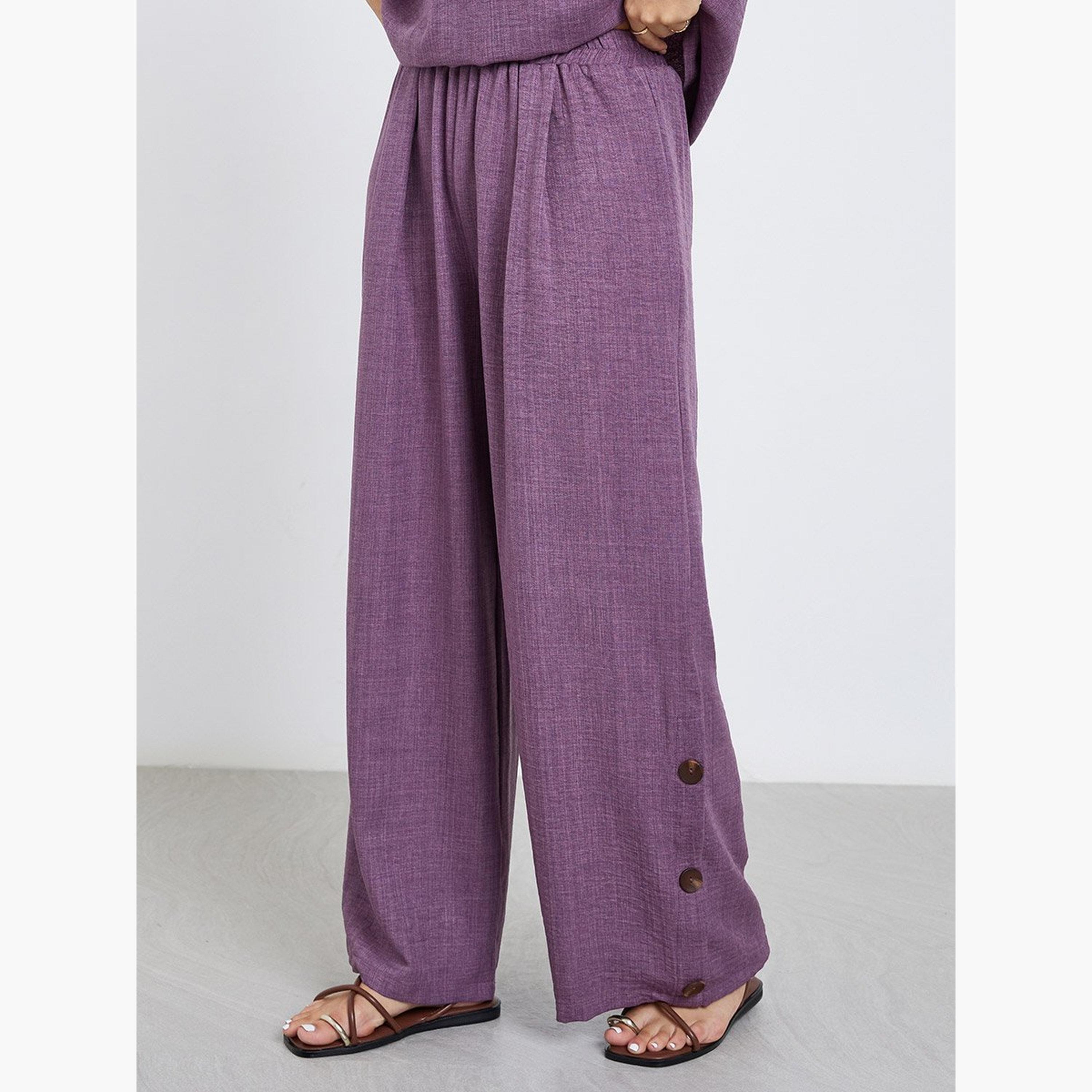 Amirah X Styli Oversized Top and Wide Leg Pants Modest Set-women-arabicclothing-sets-image-6