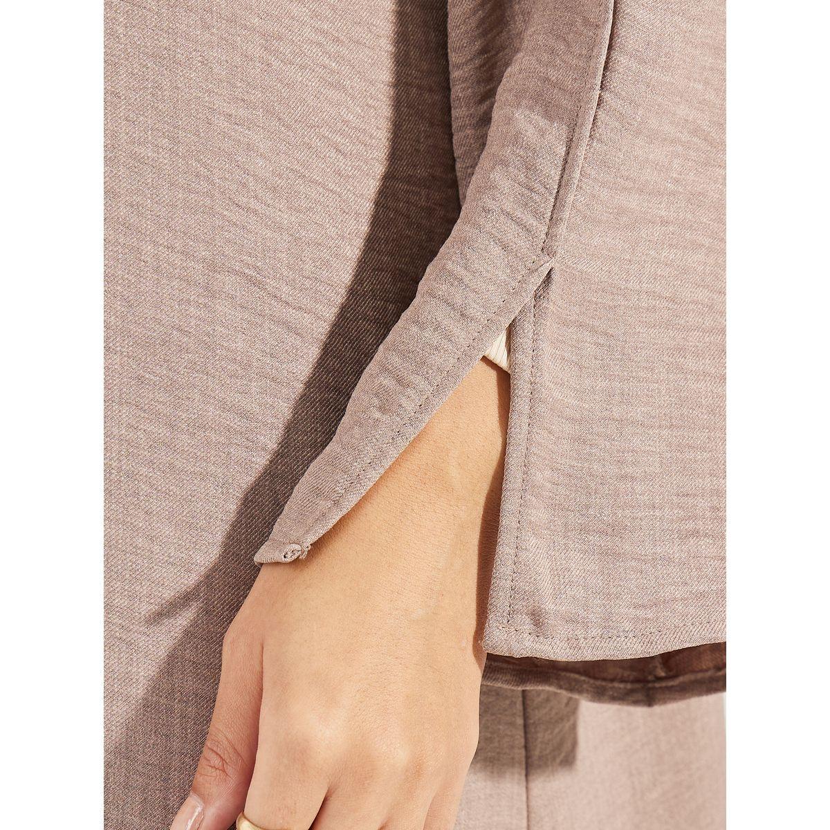 Styli Denim Look Abaya with Slit Sleeve Detail-women-arabicclothing-abayas-image-3