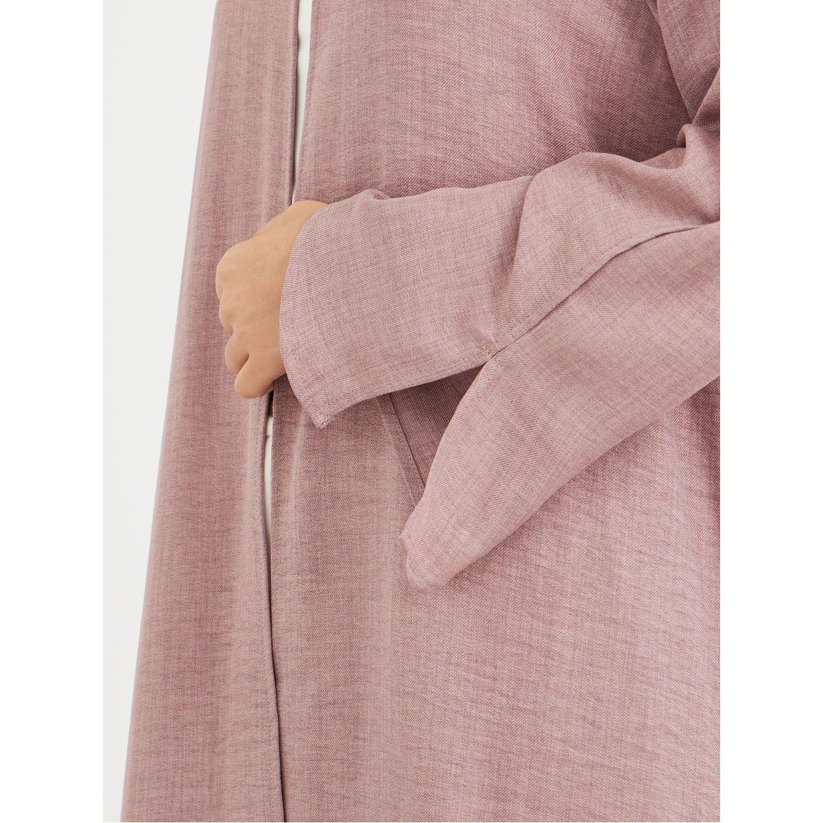 Styli Slit Sleeve A-Line Abaya with Button Detail-women-arabicclothing-abayas-image-4
